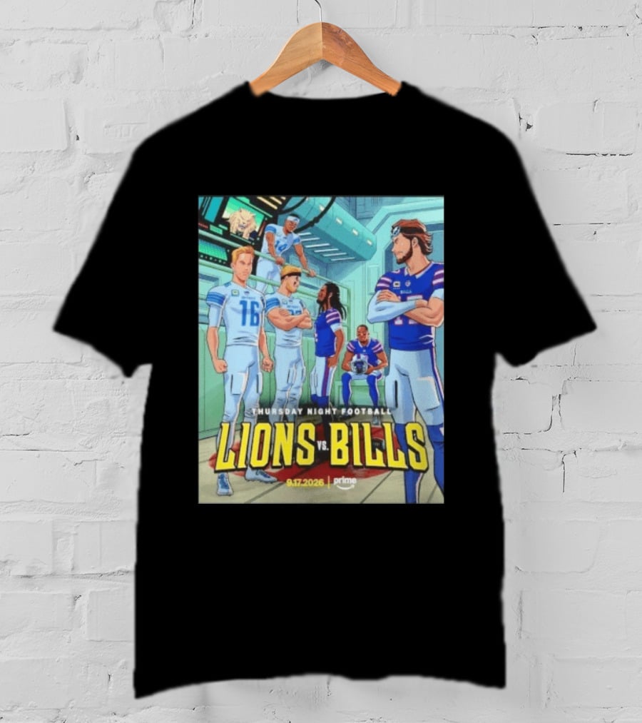Thursday Night Football Lions Vs Bills 9.17.2026 Prime T-Shirt