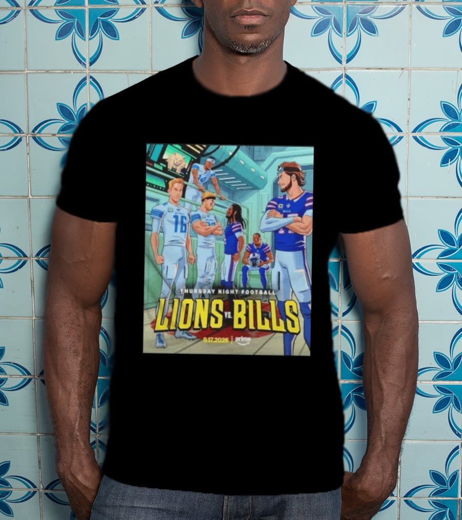 Thursday Night Football Lions Vs Bills 9.17.2026 Prime T-Shirt