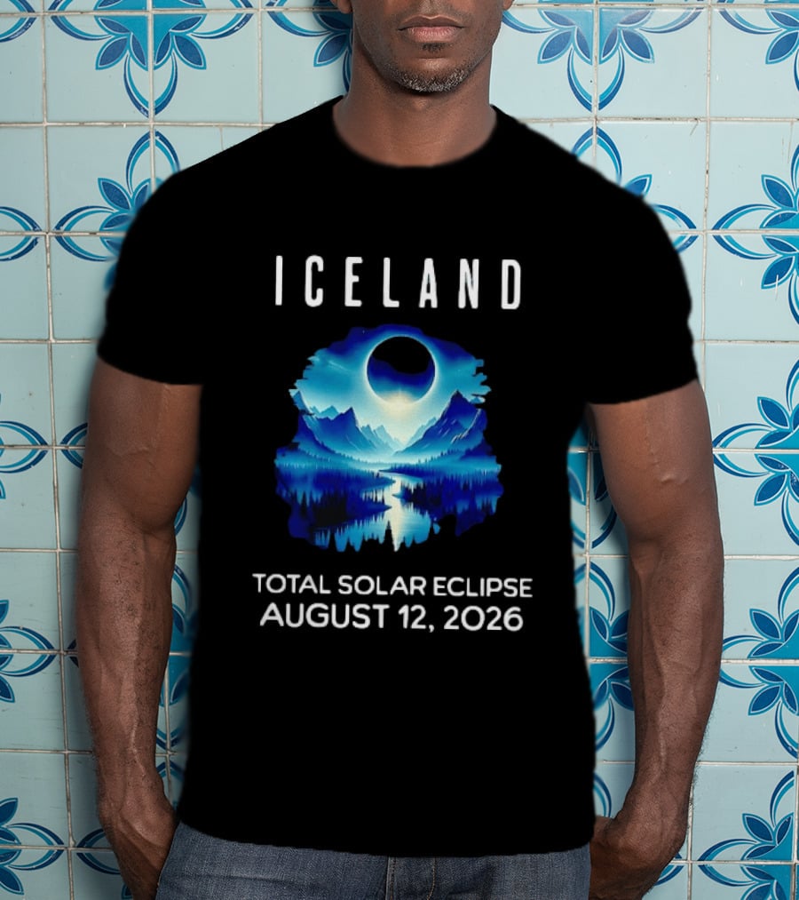Iceland Solar Eclipse Event August 12 2026 Scenic Landscape T-Shirt