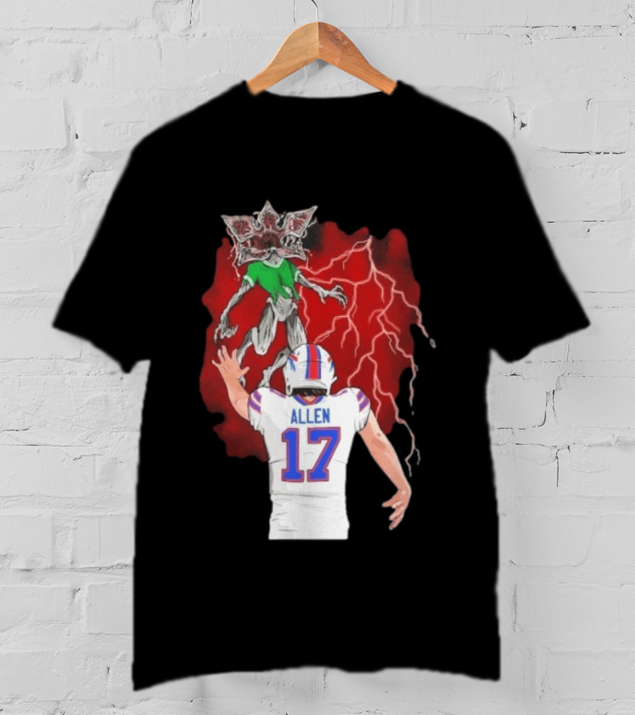 Josh Allen 17 Buffalo Bills Vs Demogorgon Stranger Things Epic T-Shirt