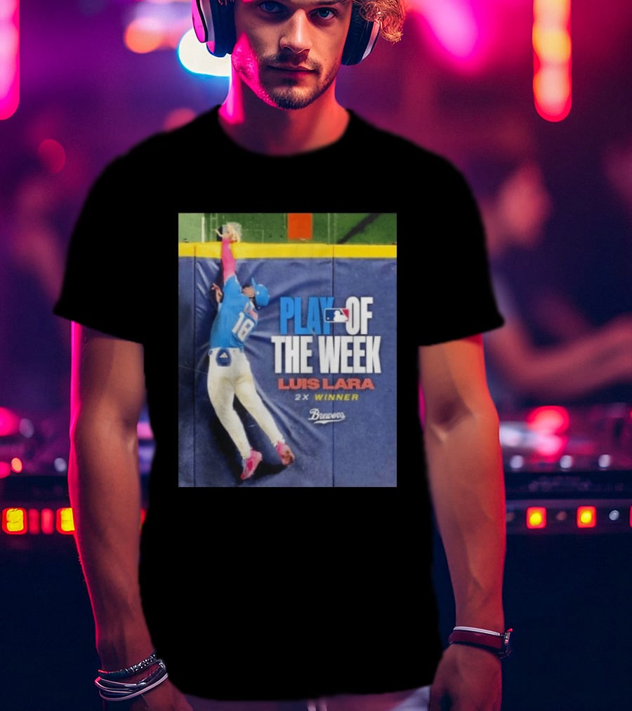 Luis Lara Play Of The Week 2x Winner Milwaukee Brewers T-Shirt