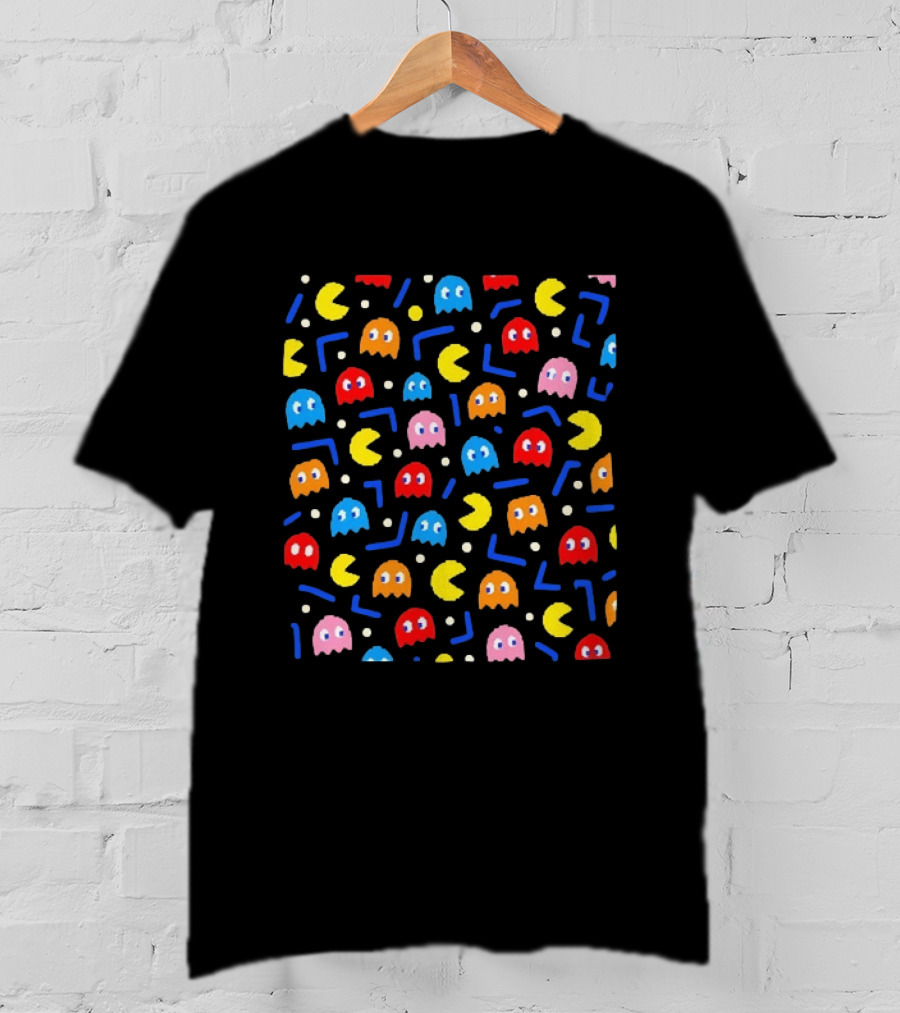 Pac Man Arcade Video Game Ghosts And Dots T-Shirt