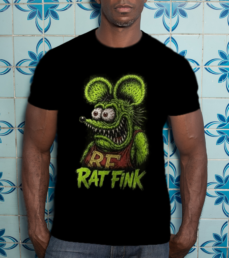 Rat Fink Kustom Kulture Born To Ride Weird RF T-Shirt