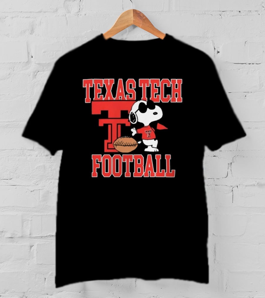 Texas Tech Football Snoopy Peanuts NCAA T-Shirt