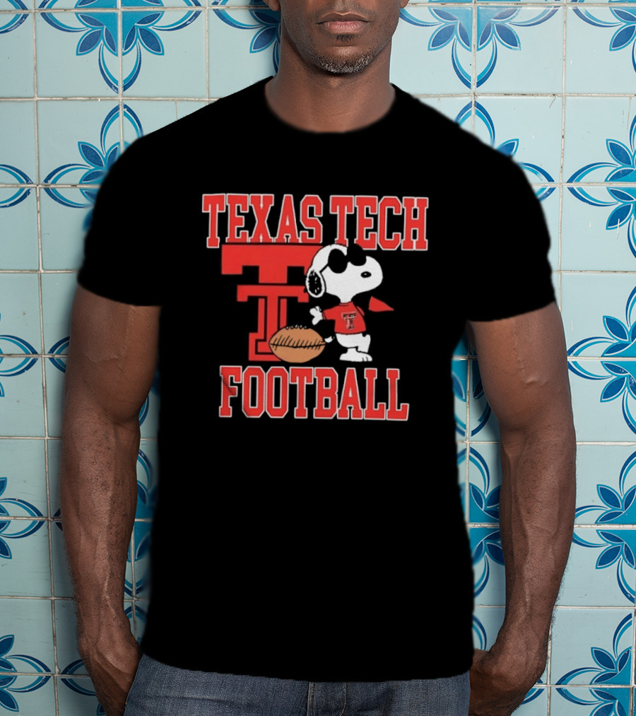 Texas Tech Football Snoopy Peanuts NCAA T-Shirt