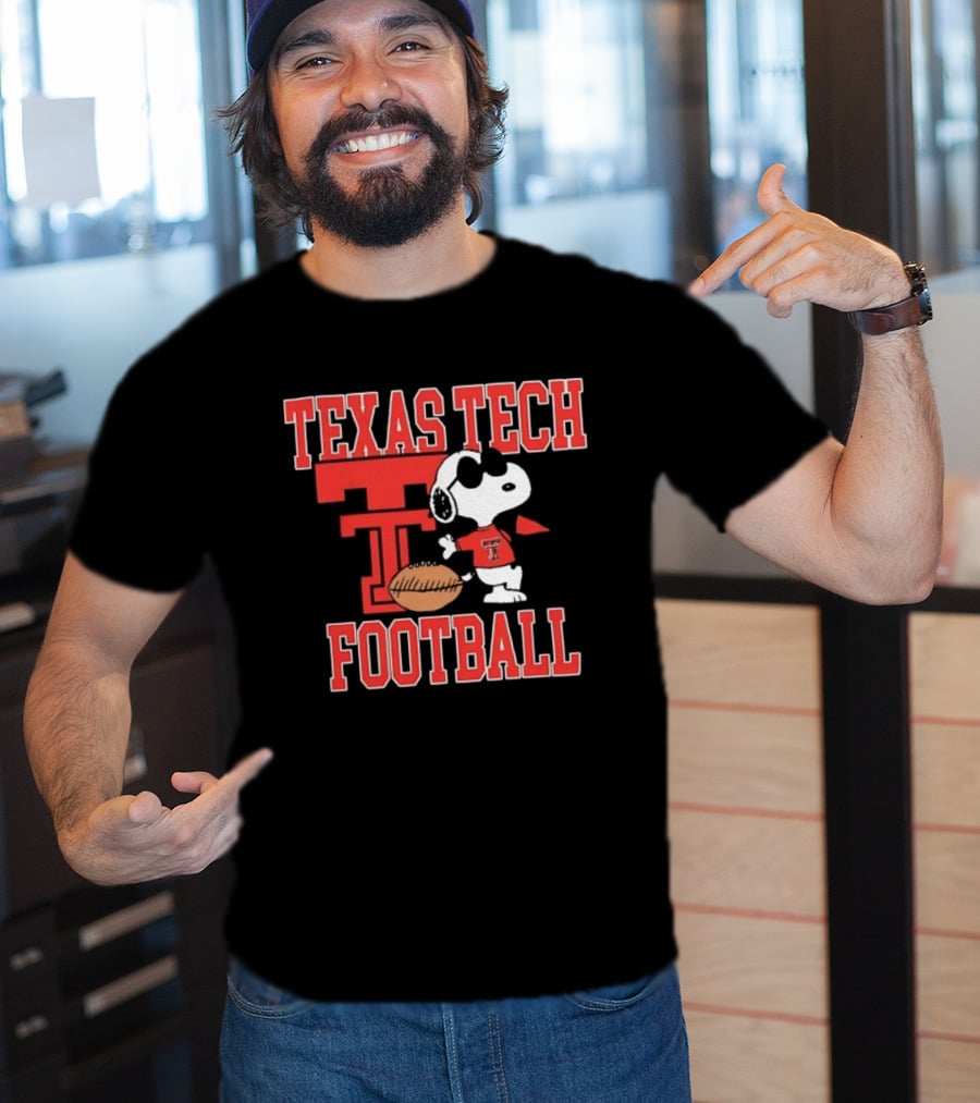 Texas Tech Football Snoopy Peanuts NCAA T-Shirt