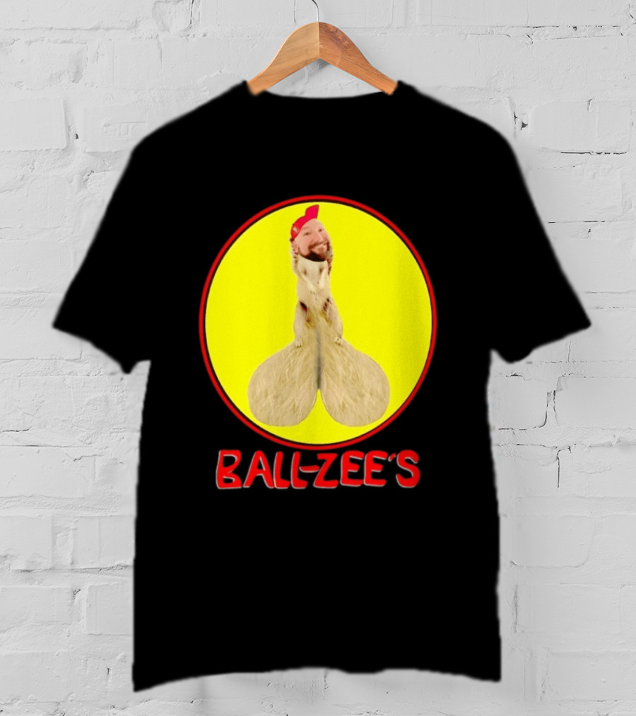 Ball Zee's Squirrel Meme Circle Red Cap T-Shirt