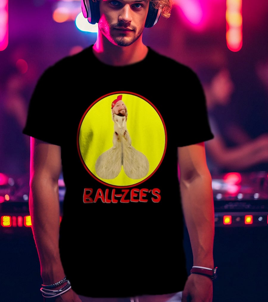 Ball Zee's Squirrel Meme Circle Red Cap T-Shirt