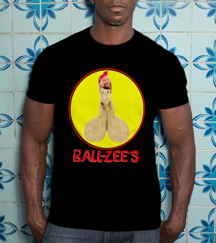 Ball Zee's Squirrel Meme Circle Red Cap T-Shirt