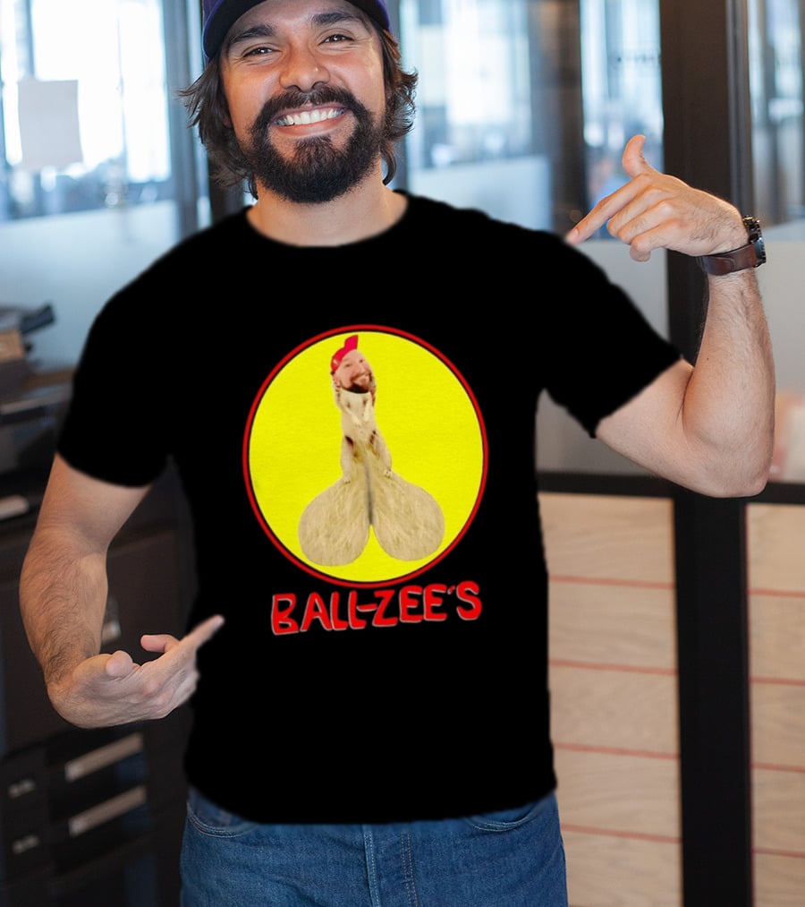Ball Zee's Squirrel Meme Circle Red Cap T-Shirt