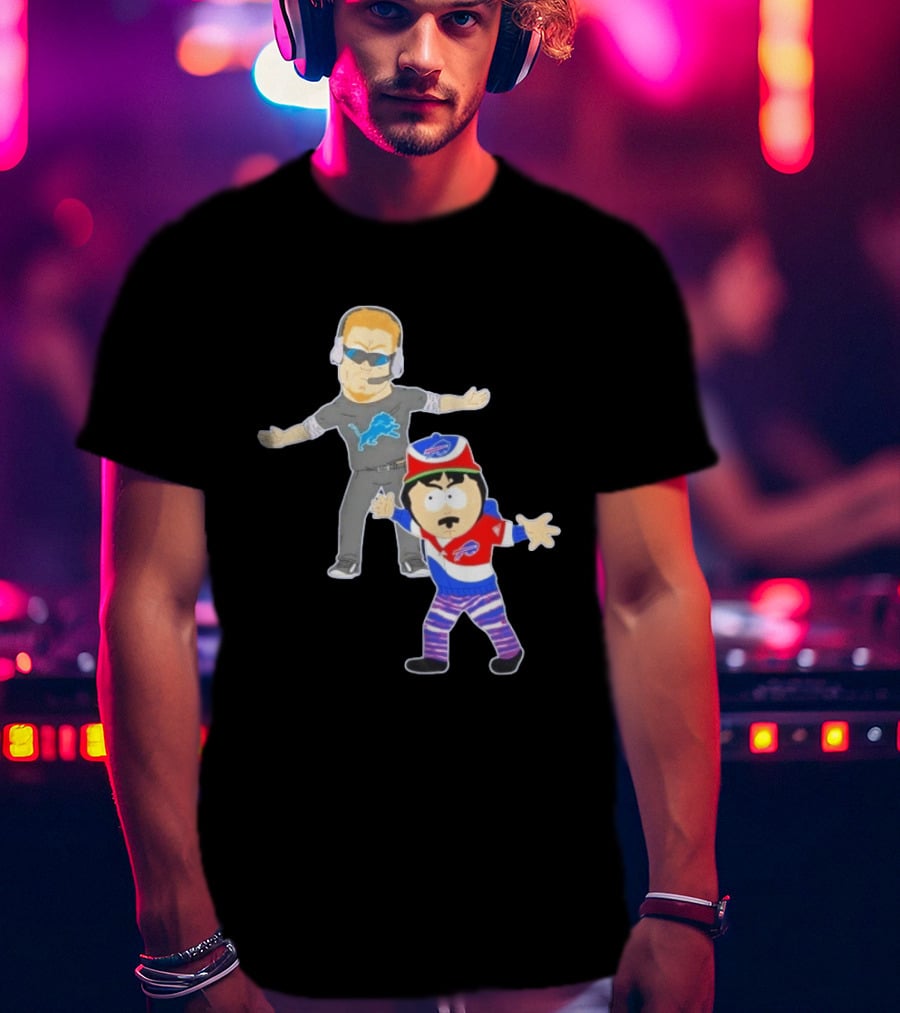 Buffalo Bills Detroit Lions South Park Crossover Motown Bro Down T-Shirt