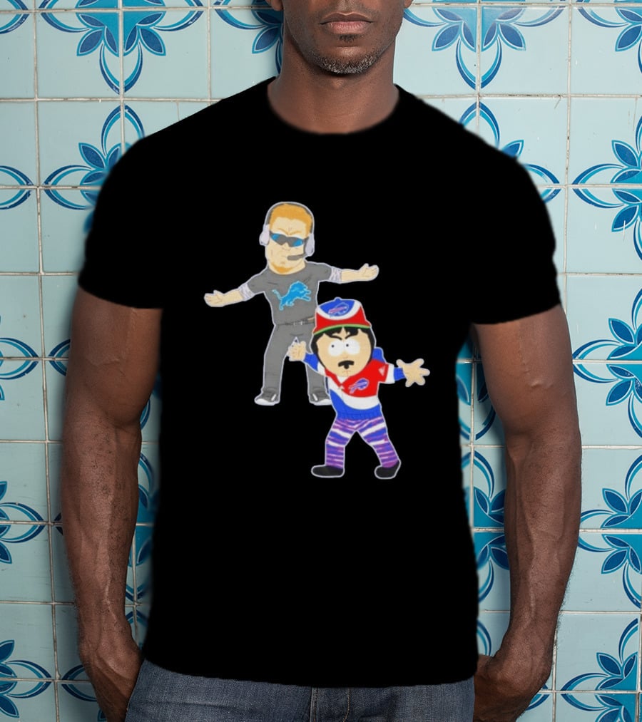 Buffalo Bills Detroit Lions South Park Crossover Motown Bro Down T-Shirt