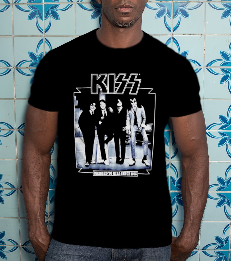 Kiss Dressed To Kill Since 1975 Rock Music Band T-Shirt