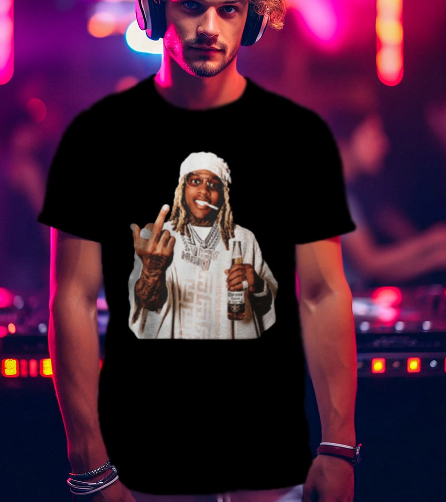 Lil Durk Only The Family Vroy Nick Corona Extra Beer Smoking Middle Finger T-Shirt