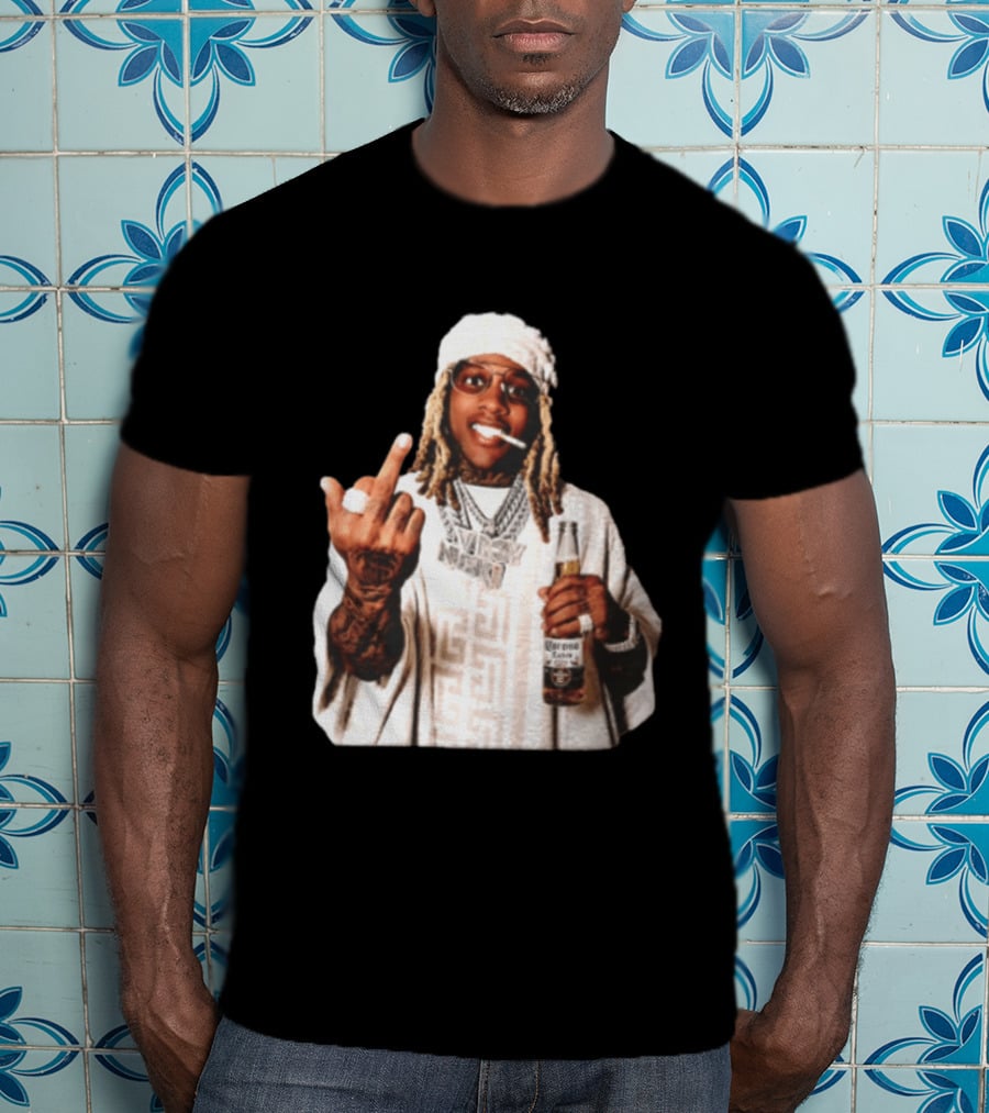Lil Durk Only The Family Vroy Nick Corona Extra Beer Smoking Middle Finger T-Shirt