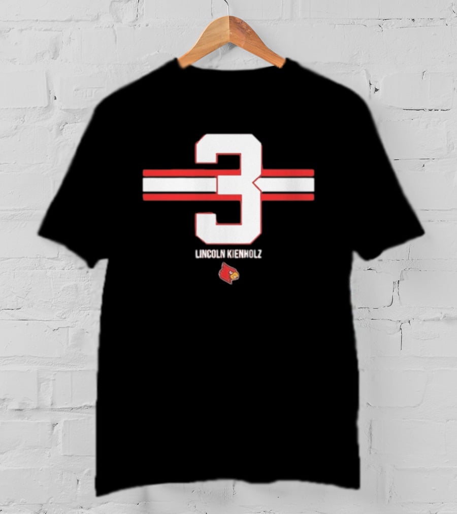 Lincoln Kienholz 3 Stripes Louisville Cardinals T-Shirt