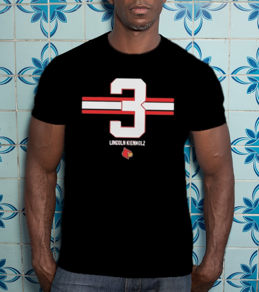 Lincoln Kienholz 3 Stripes Louisville Cardinals T-Shirt