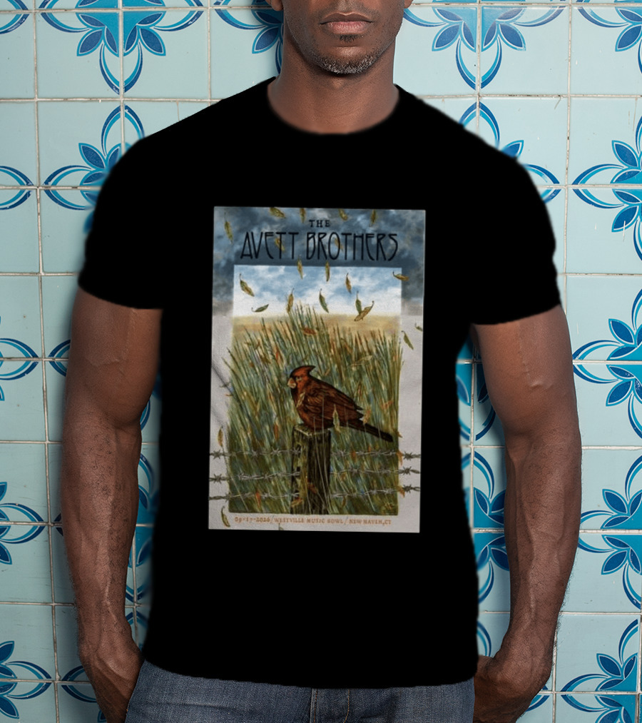 The Avett Brothers Westville Music Bowl New Haven CT Sep 17 2026 Cardinal In Field T-Shirt
