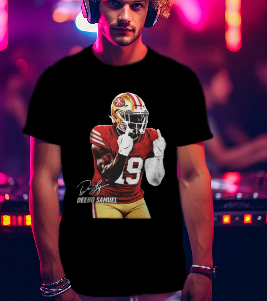 Deebo Samuel Number 19 San Francisco 49ers Signature Gesture T-Shirt