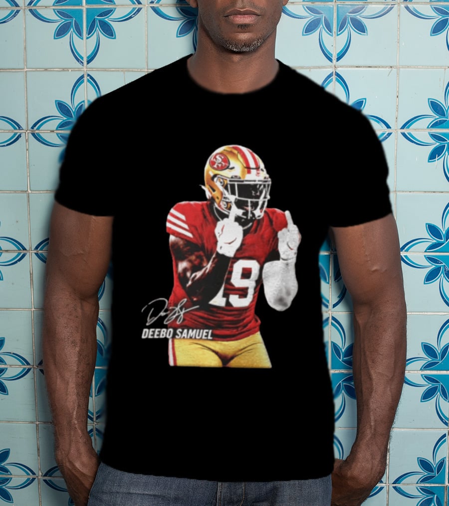 Deebo Samuel Number 19 San Francisco 49ers Signature Gesture T-Shirt