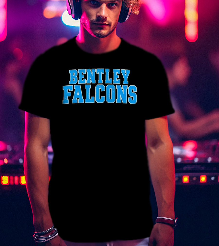 Bentley Falcons Distressed NCAA College Sports T-Shirt