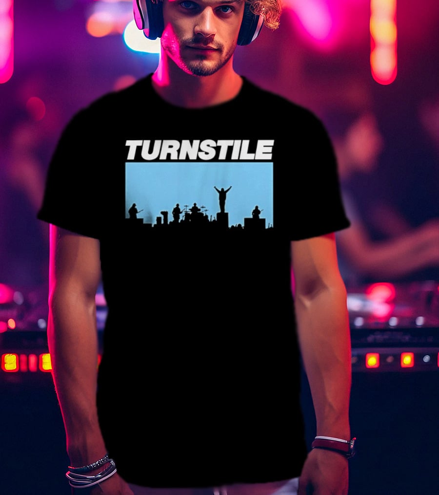 Turnstile Band Skyline Performance Hardcore T-Shirt