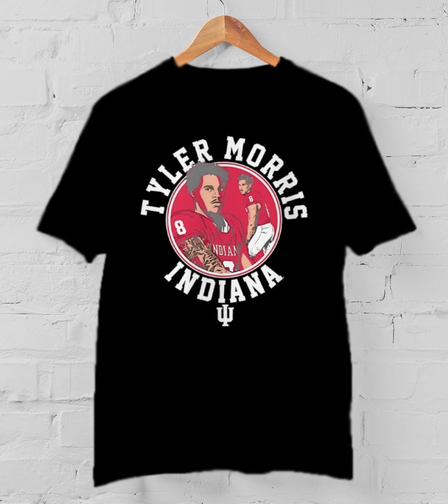 Tyler Morris Indiana Hoosiers Number 8 Football Player T-Shirt