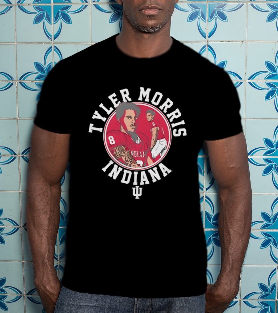 Tyler Morris Indiana Hoosiers Number 8 Football Player T-Shirt