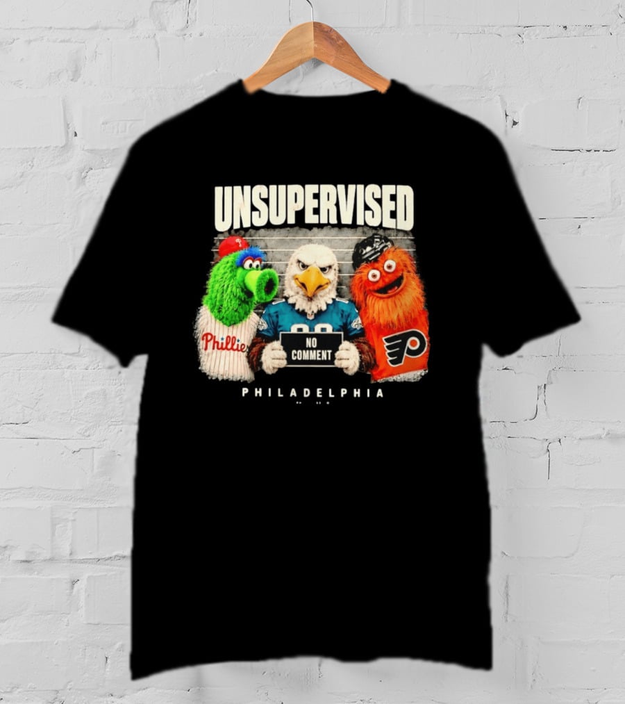Unsupervised Philadelphia Mascots No Comment Phanatic Eagle Flyers T-Shirt