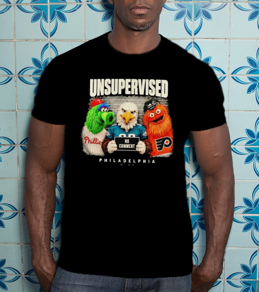 Unsupervised Philadelphia Mascots No Comment Phanatic Eagle Flyers T-Shirt