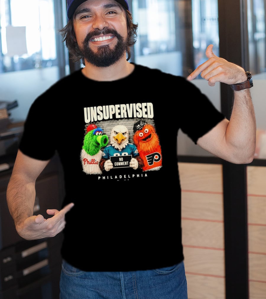 Unsupervised Philadelphia Mascots No Comment Phanatic Eagle Flyers T-Shirt