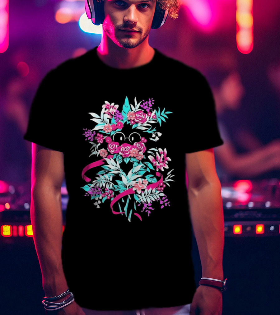 Floral Wizardry Bouquet Glasses Magic Blossoms T-Shirt