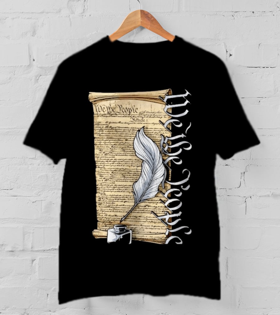 We The People United States Constitution Article 1 Quill Ink Scroll T-Shirt