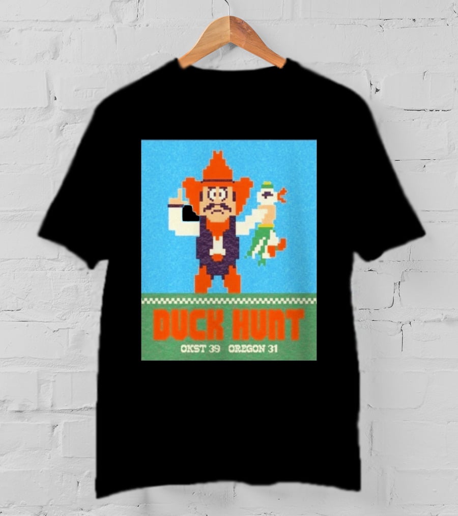 Oklahoma State Cowboys Duck Hunt OKST 39 Oregon 31 T-Shirt