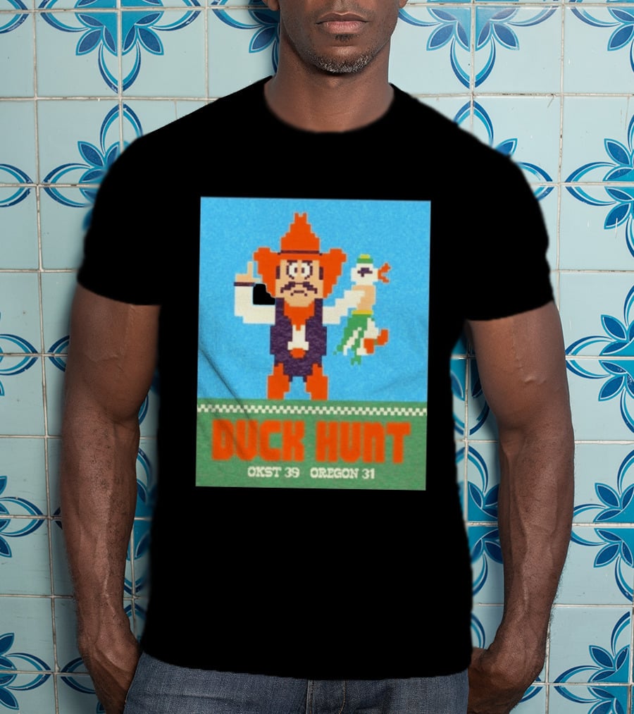 Oklahoma State Cowboys Duck Hunt OKST 39 Oregon 31 T-Shirt