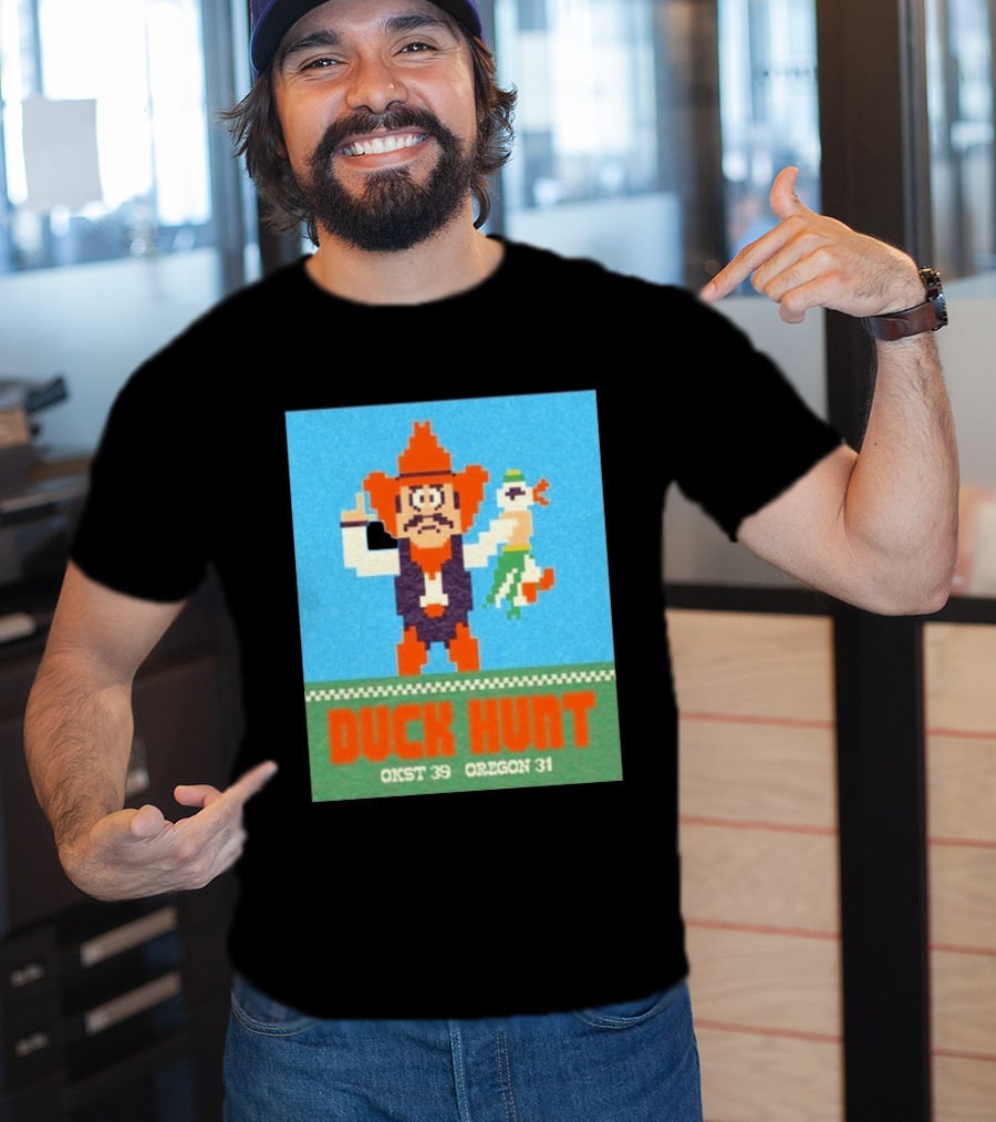 Oklahoma State Cowboys Duck Hunt OKST 39 Oregon 31 T-Shirt