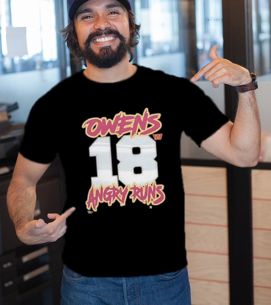 Owens 18 Washington Commanders Angry Runs Good Morning Football T-Shirt