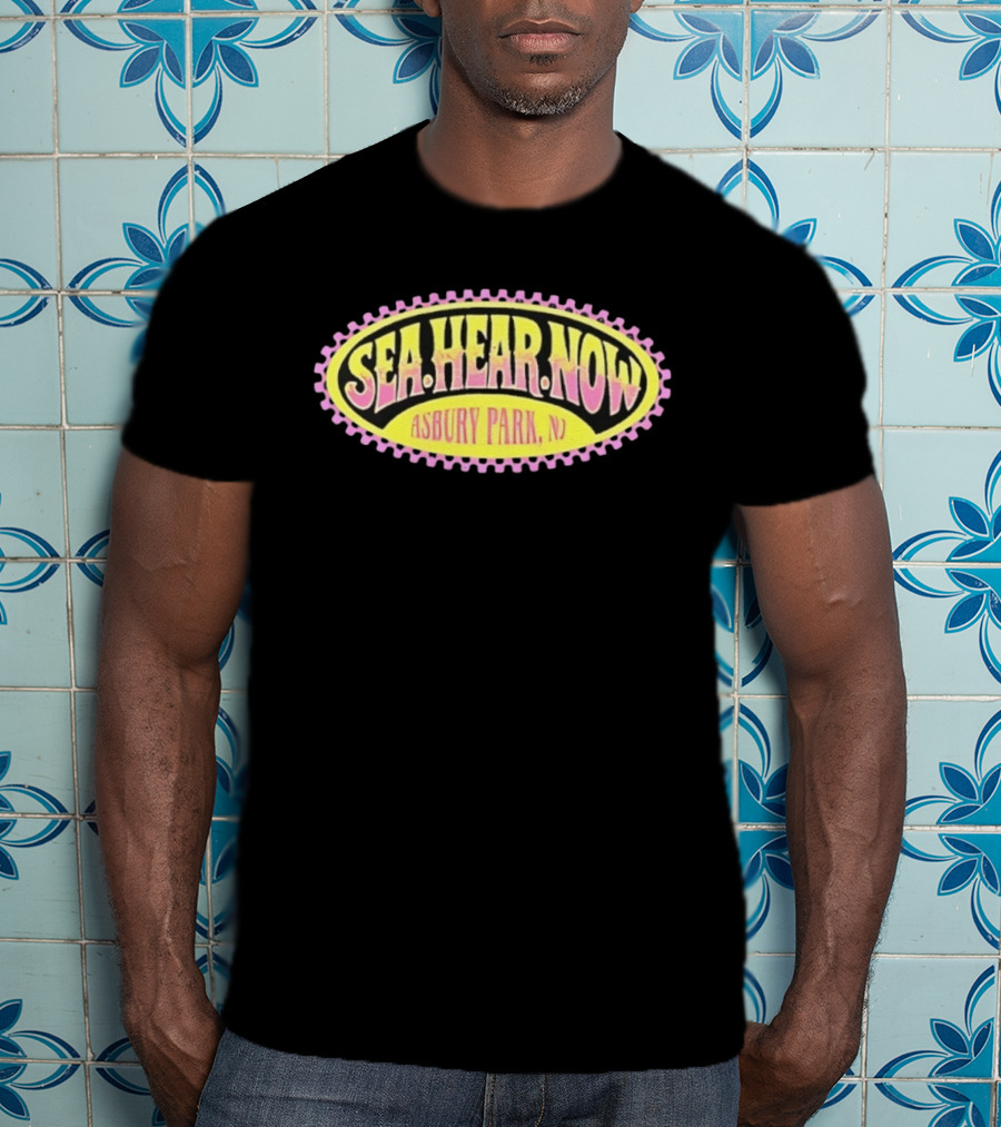 Sea Hear Now Asbury Park NJ Music Festival Retro Surfing Vibes T-Shirt