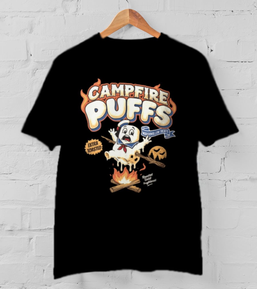 Stay Puft Campfire Puffs Extra Toasted Marshmallow Treats T-Shirt