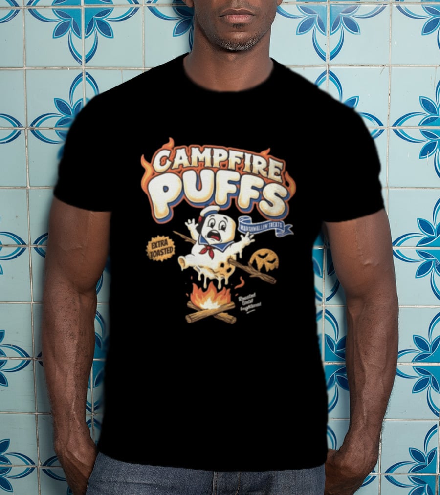 Stay Puft Campfire Puffs Extra Toasted Marshmallow Treats T-Shirt