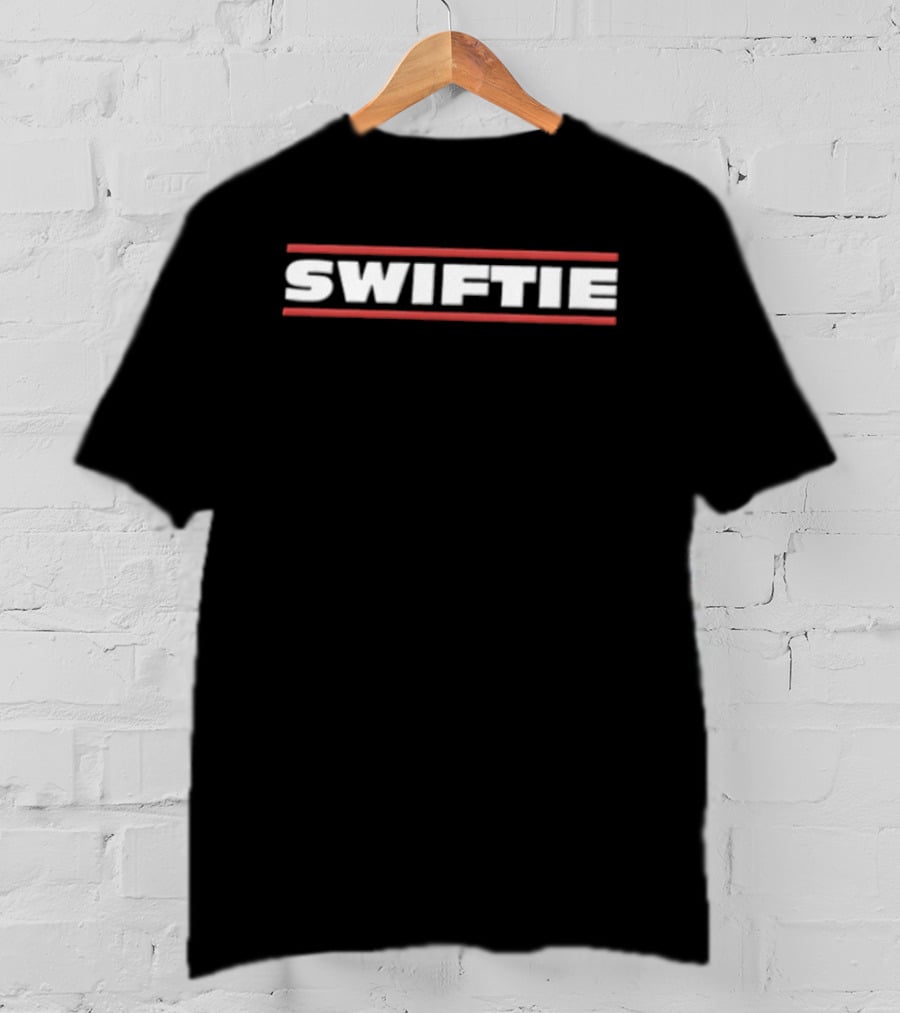 Swiftie Red Lines Parallel Bars White Block T-Shirt