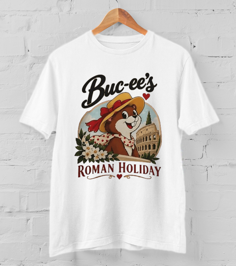 Buc Ee's Roman Holiday Travel Far Good Snacks Colosseum Adventure T-Shirt