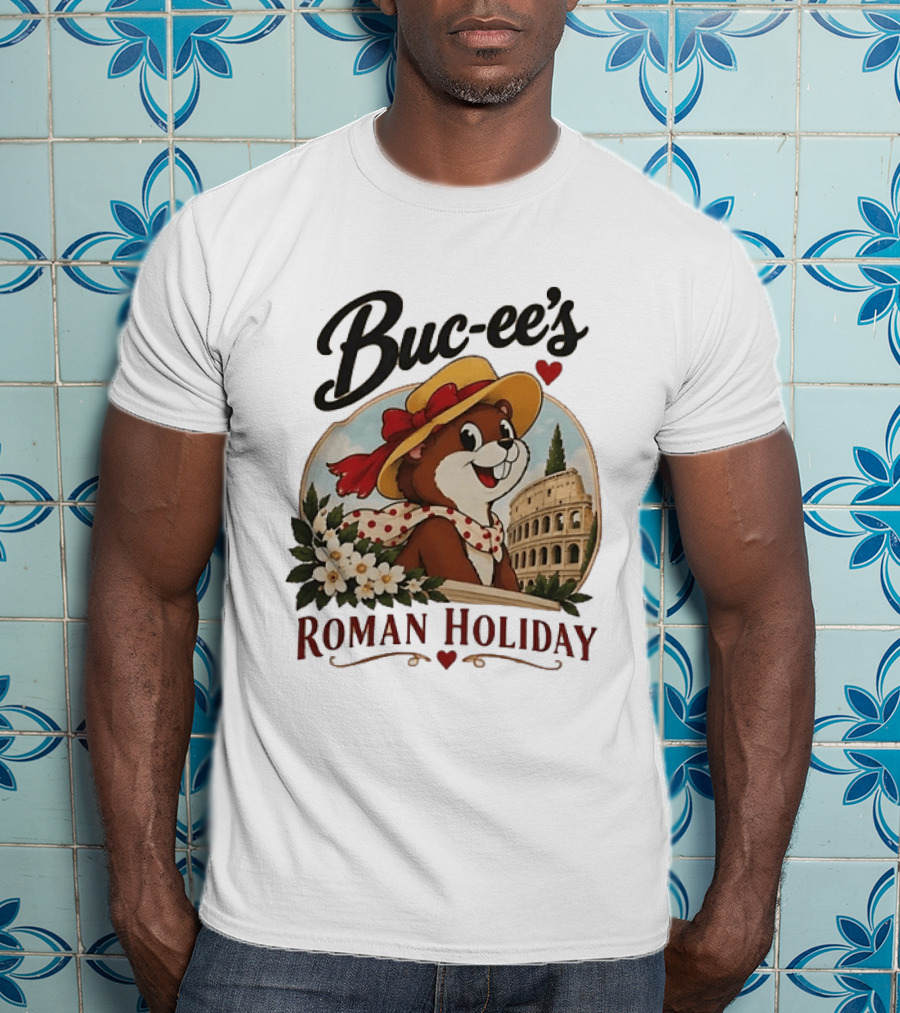 Buc Ee's Roman Holiday Travel Far Good Snacks Colosseum Adventure T-Shirt