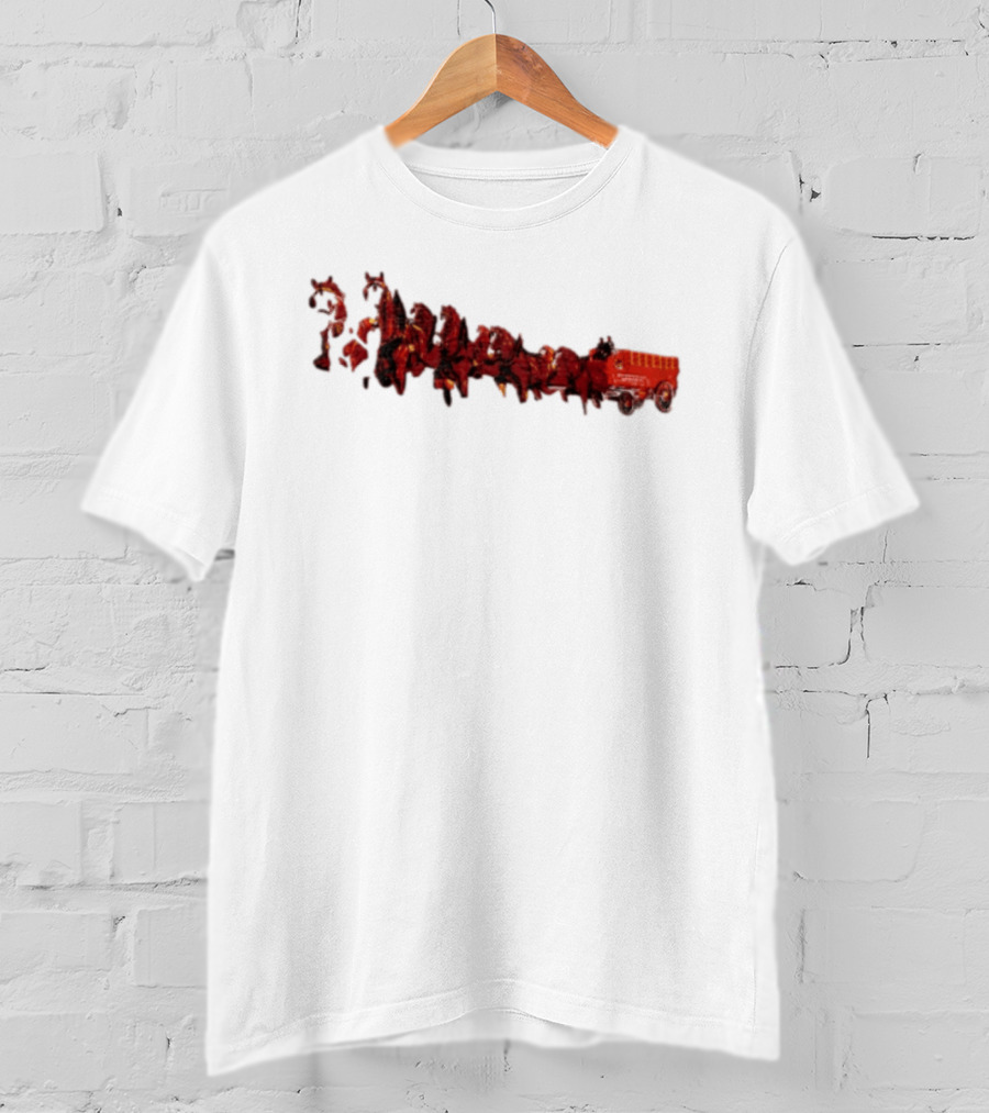 Budweiser Clydesdales Beer Wagon Team Horses T-Shirt
