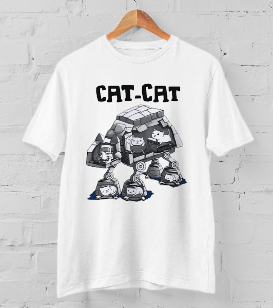 Cat Cat Walker Kittens Star Wars AT AT Sci Fi Feline T-Shirt