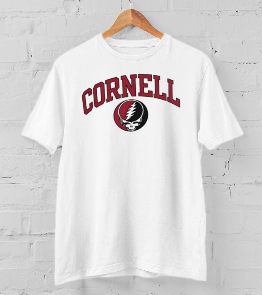 Cornell Football Grateful Dead Skull And Lightning Bolt Collaboration 2026 T-Shirt