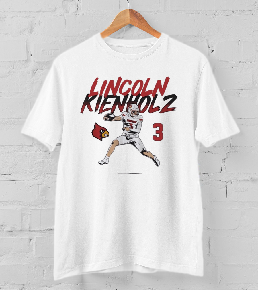 Lincoln Kienholz Louisville Cardinals Football Number 3 Player T-Shirt
