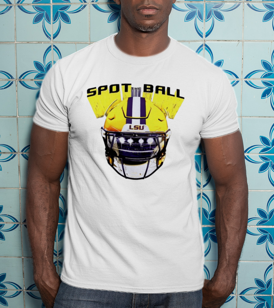 LSU Tigers Spot The Ball 2026 Football Helmet T-Shirt