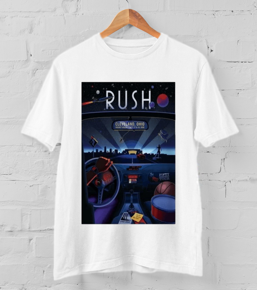 Rush Fifty Tour Cleveland Ohio Rocket Arena September 17 & 19 2026 T-Shirt