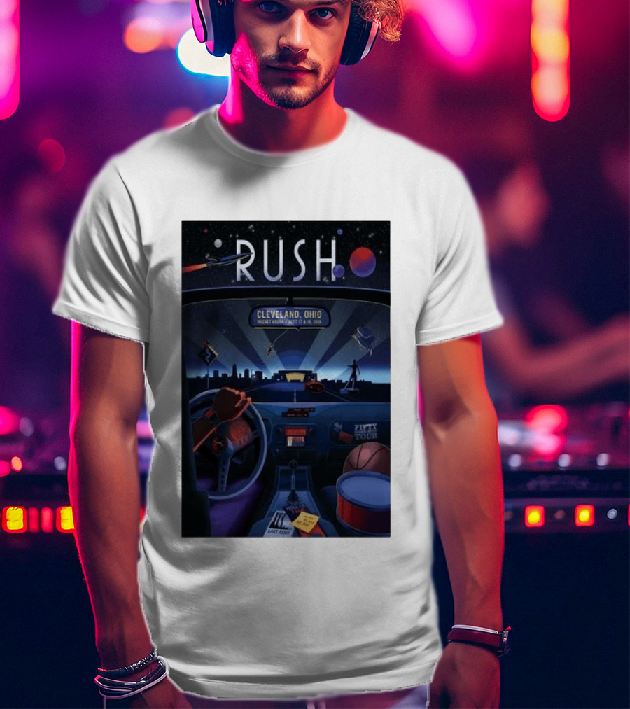 Rush Fifty Tour Cleveland Ohio Rocket Arena September 17 & 19 2026 T-Shirt